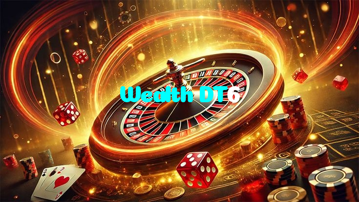 Wealth DT6 casino presented on mobile device in Pakistan with slots and live games